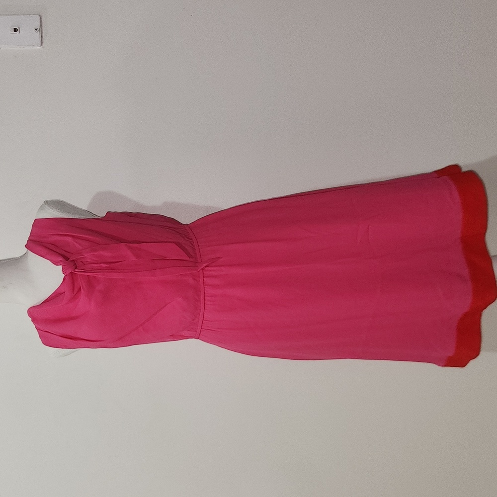 Kate Spade Look For The Silver Lining Dalene Dress Pink Red Trim Womens 10